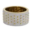 6.75” Regal Stone Hobnail Planter With Gold Accents -Artificial Flowers Sale artificial 675 regal stone hobnail planter with gold accents nearly natural 301225