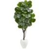 68” Fiddle Leaf Fig Artificial Tree In White Planter 2 68” Fiddle Leaf Fig Artificial Tree In White Planter -Artificial Flowers Sale artificial 68 fiddle leaf fig artificial tree in white planter nearly natural 760437