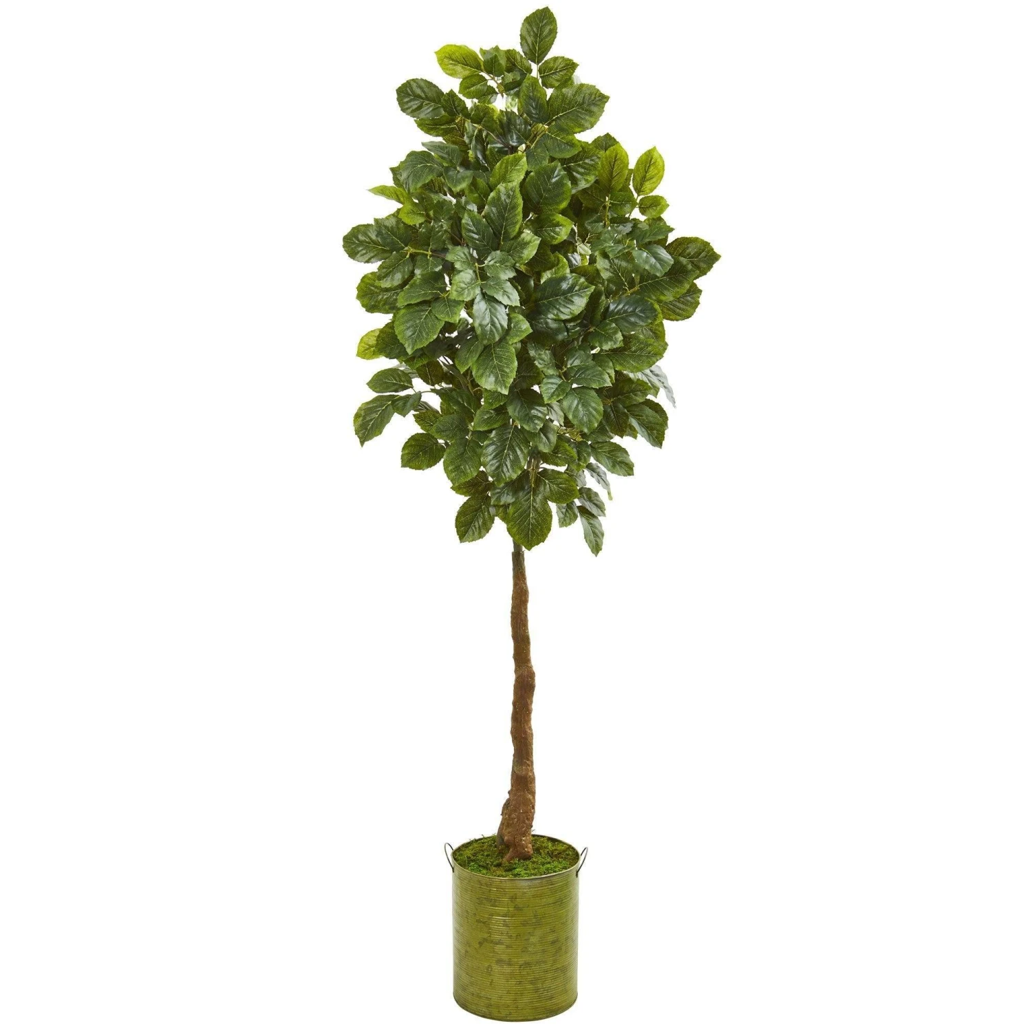 69” Beech Leaf Artificial Tree In Metal Planter 3 69” Beech Leaf Artificial Tree In Metal Planter