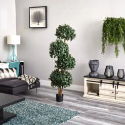 69" Sweet Bay Topiary W/4 Balls Silk Tree" -Artificial Flowers Sale artificial 69 sweet bay topiary w4 balls silk tree nearly natural 562305