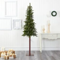 7’ Alaskan Alpine Artificial Christmas Tree With 150 Clear Microdot (Multifunction) LED Lights And 165 Bendable Branches -Artificial Flowers Sale artificial 7 alaskan alpine artificial christmas tree with 150 clear microdot multifunction led lights and 165 bendable branches nearly natural 746625