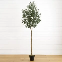 7’ Artificial Olive Tree -Artificial Flowers Sale artificial 7 artificial olive tree tree nearly natural 975541