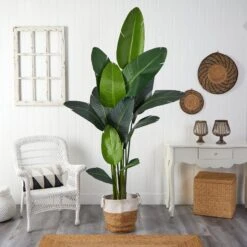 Artificial Flowers Sale -Artificial Flowers Sale artificial 7 artificial travelers palm tree with handmade jute cotton basket plant in planter nearly natural 554653