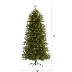 7’ Belgium Fir “Natural Look” Artificial Christmas Tree With 500 Clear LED Lights -Artificial Flowers Sale artificial 7 belgium fir natural look artificial christmas tree with 500 clear led lights nearly natural 455452