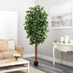 7' Ficus Silk Tree -Artificial Flowers Sale artificial 7 ficus silk tree nearly natural 188213
