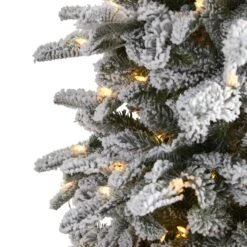 7’ Flocked North Carolina Fir Artificial Christmas Tree With 550 Warm White Lights And 2090 Bendable Branches -Artificial Flowers Sale artificial 7 flocked north carolina fir artificial christmas tree with 550 warm white lights and 2090 bendable nearly natural 279513
