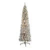 7’ Flocked Pencil Artificial Christmas Tree With 400 Clear Lights And 574 Bendable Branches -Artificial Flowers Sale artificial 7 flocked pencil artificial christmas tree with 400 clear lights and 574 bendable branches nearly natural 110626