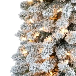 7’ Flocked Pencil Artificial Christmas Tree With 400 Clear Lights And 574 Bendable Branches 14 7’ Flocked Pencil Artificial Christmas Tree With 400 Clear Lights And 574 Bendable Branches -Artificial Flowers Sale artificial 7 flocked pencil artificial christmas tree with 400 clear lights and 574 bendable branches nearly natural 165744