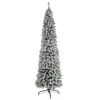 7’ Flocked Pencil Artificial Christmas Tree With 574 Bendable Branches -Artificial Flowers Sale artificial 7 flocked pencil artificial christmas tree with 574 bendable branches nearly natural 311419