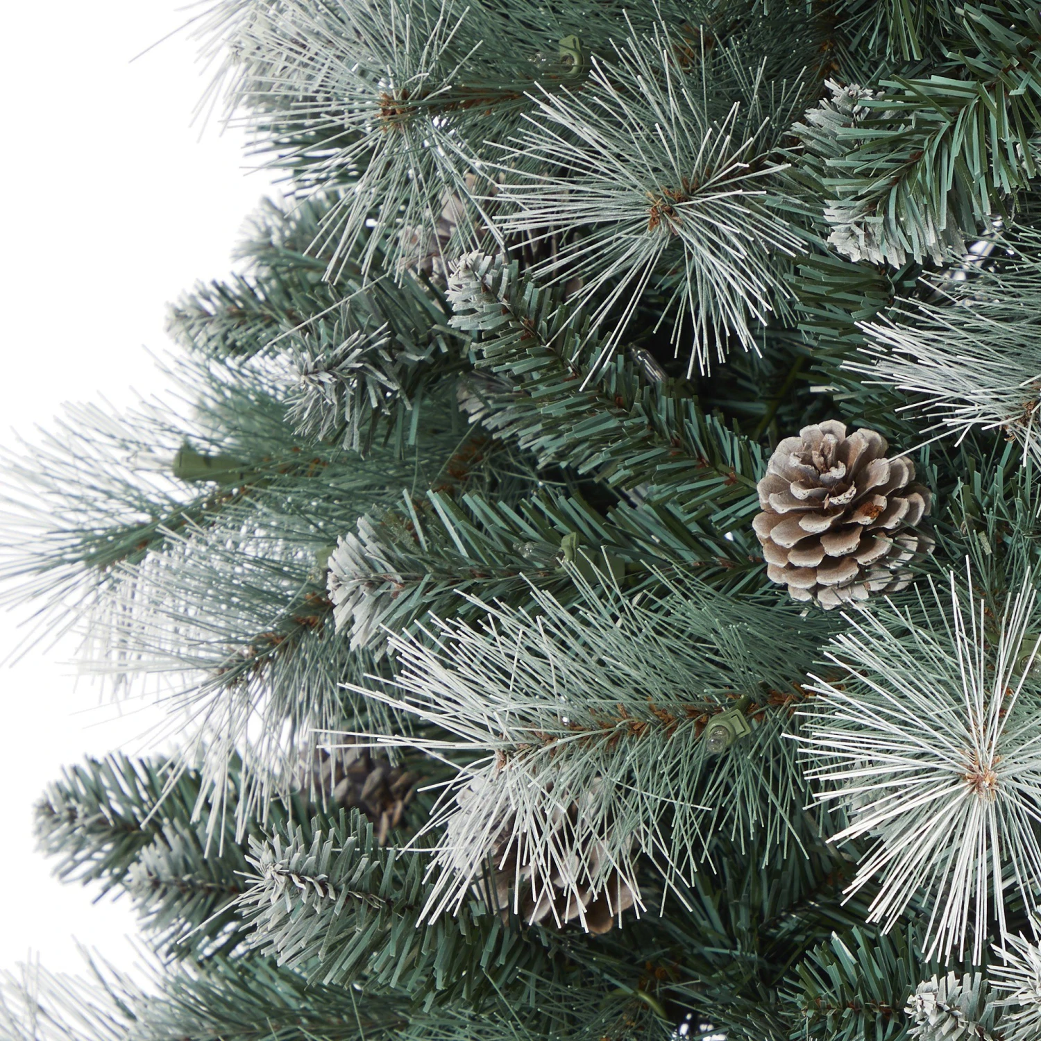 Frosted Tip British Columbia Mountain Pine Artificial Christmas Tree With 400 Clear Lights, Pine Cones And 882 Bendable Branches 7 Frosted Tip British Columbia Mountain Pine Artificial Christmas Tree With 400 Clear Lights, Pine Cones And 882 Bendable Branches - Image 5