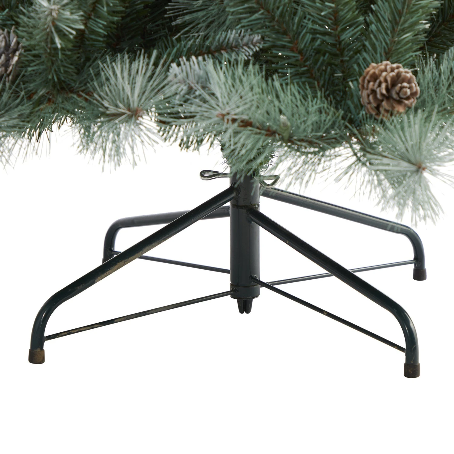 Frosted Tip British Columbia Mountain Pine Artificial Christmas Tree With 400 Clear Lights, Pine Cones And 882 Bendable Branches 8 Frosted Tip British Columbia Mountain Pine Artificial Christmas Tree With 400 Clear Lights, Pine Cones And 882 Bendable Branches - Image 6