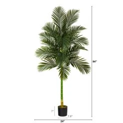 7’ Single Stalk Golden Cane Artificial Palm Tree -Artificial Flowers Sale artificial 7 golden cane artificial palm tree nearly natural 345281