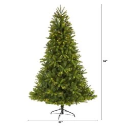 7’ New Haven Spruce “Natural Look” Artificial Christmas Tree With 500 LED Lights -Artificial Flowers Sale artificial 7 new haven spruce natural look artificial christmas tree with 500 led lights nearly natural 167734