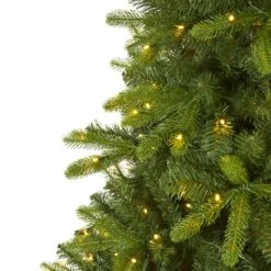 7’ New Haven Spruce “Natural Look” Artificial Christmas Tree With 500 LED Lights -Artificial Flowers Sale artificial 7 new haven spruce natural look artificial christmas tree with 500 led lights nearly natural 356925