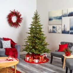 7’ North Carolina Spruce Artificial Christmas Tree With 450 Clear Lights And 931 Bendable Branches -Artificial Flowers Sale artificial 7 north carolina spruce artificial christmas tree with 450 clear lights and 931 bendable branches nearly natural 598093