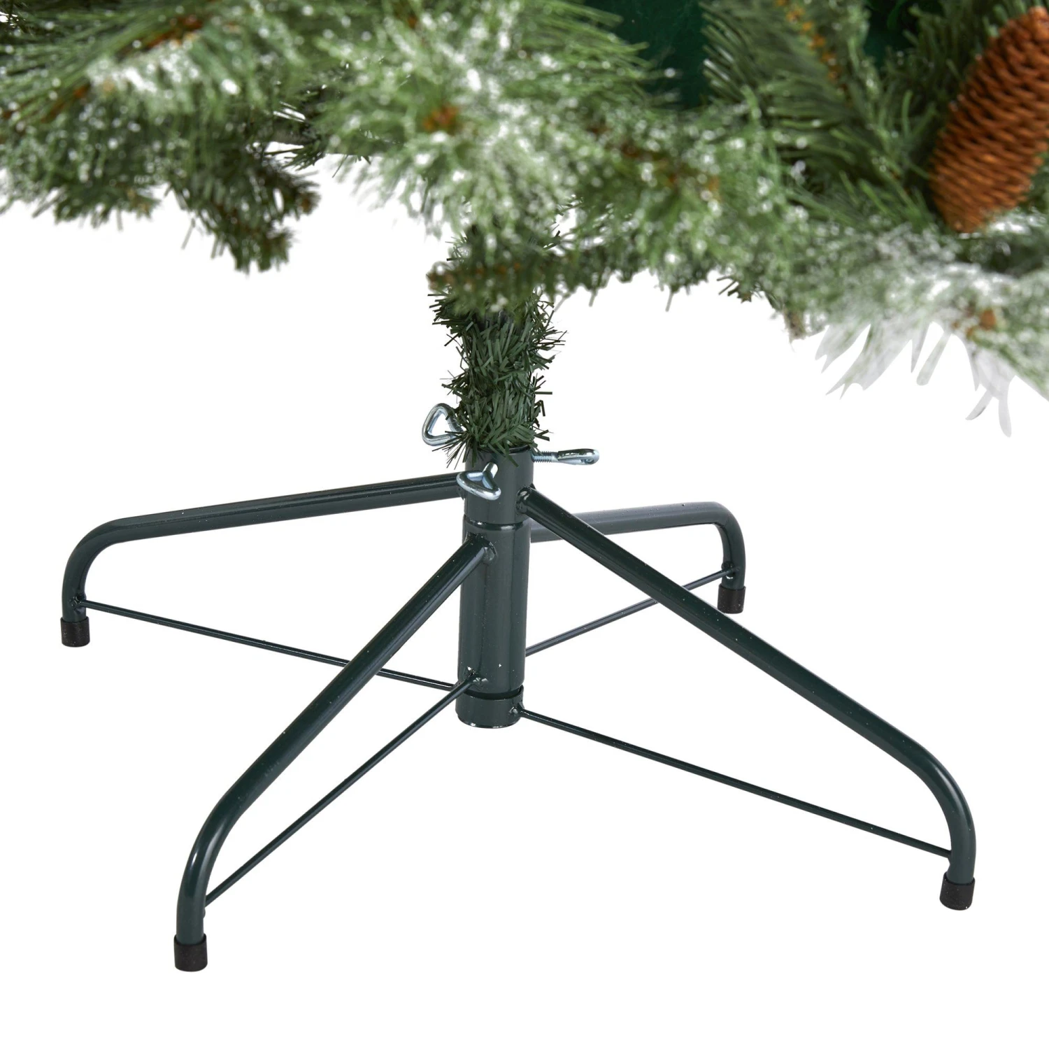 7’ Snowed French Alps Mountain Pine Artificial Christmas Tree With 833 Bendable Branches And Pine Cones 6 7’ Snowed French Alps Mountain Pine Artificial Christmas Tree With 833 Bendable Branches And Pine Cones - Image 4