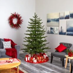 7’ Vancouver Mountain Pine Artificial Christmas Tree With 450 Clear Lights And 1762 Bendable Branches -Artificial Flowers Sale artificial 7 vancouver mountain pine artificial christmas tree with 450 clear lights and 1762 bendable branches nearly natural 889769