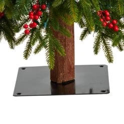 7' Victoria Fir Artificial Christmas Tree -Artificial Flowers Sale artificial 7 victoria fir tree with 300 multi color multifunction led lights berries and 565 branches nearly natural 477921