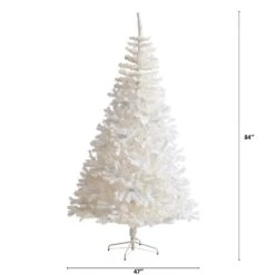 7' White Artificial Christmas Tree With 1000 Bendable Branches -Artificial Flowers Sale artificial 7 white artificial christmas tree with 1000 bendable branches nearly natural 749492