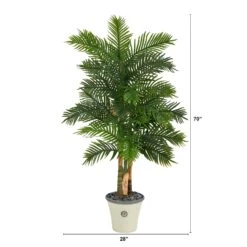 70” Areca Palm Artificial Tree In Decorative Planter (Real Touch) -Artificial Flowers Sale artificial 70 areca palm artificial tree in decorative planter real touch nearly natural 939200