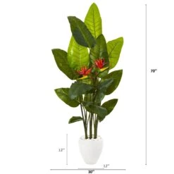 70” Bird Of Paradise Artificial Plant In White Planter (Real Touch) 5 70” Bird Of Paradise Artificial Plant In White Planter (Real Touch) -Artificial Flowers Sale artificial 70 bird of paradise artificial plant in white planter real touch nearly natural 332584