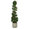 70” English Ivy Topiary Spiral Artificial Tree In White Planter (Indoor/Outdoor) -Artificial Flowers Sale artificial 70 english ivy topiary spiral artificial tree in white planter uv resistant indooroutdoor nearly natural 939602
