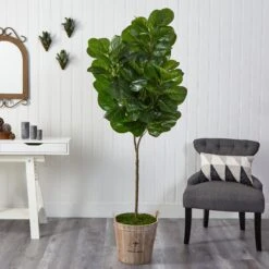 74” Fiddle Leaf Fig Artificial Tree In Farmhouse Planter 8 74” Fiddle Leaf Fig Artificial Tree In Farmhouse Planter -Artificial Flowers Sale artificial 74 fiddle leaf fig artificial tree in farmhouse planter nearly natural 124540