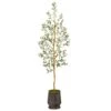 74” Olive Artificial Tree In Ribbed Metal Planter 1 74” Olive Artificial Tree In Ribbed Metal Planter -Artificial Flowers Sale artificial 74 olive artificial tree in ribbed metal planter nearly natural 867066