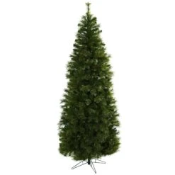 7.5’ Cashmere Slim Christmas Tree W/Clear Lights -Artificial Flowers Sale artificial 75 cashmere slim christmas tree wclear lights nearly natural 816912