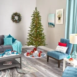 7.5' Fairbanks Fir Artificial Christmas Tree With 350 Clear Warm -Artificial Flowers Sale artificial 75 fairbanks fir artificial christmas tree with 350 clear warm multifunction led lights and 280 bendable branches nearly natural 304534