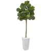 75” Fiddle Leaf Fig Artificial Tree In White Planter 1 75” Fiddle Leaf Fig Artificial Tree In White Planter -Artificial Flowers Sale artificial 75 fiddle leaf fig artificial tree in white planter nearly natural 606444