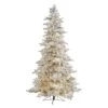 7.5' Flocked Grand Northern Rocky Fir Artificial Christmas Tree With 6672 Warm Cluster (Multifunction) LED Lights And 1071 Bendable Branches -Artificial Flowers Sale artificial 75 flocked grand northern rocky fir artificial christmas tree with 6672 warm cluster multifunctio nearly natural 176856