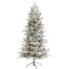 7.5’ Flocked Manchester Spruce Artificial Christmas Tree With 450 Lights And 949 Bendable Branches -Artificial Flowers Sale artificial 75 flocked manchester spruce artificial christmas tree with 450 lights and 949 bendable branches nearly natural 612837
