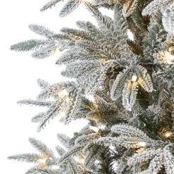 7.5’ Flocked Manchester Spruce Artificial Christmas Tree With 450 Lights And 949 Bendable Branches -Artificial Flowers Sale artificial 75 flocked manchester spruce artificial christmas tree with 450 lights and 949 bendable branches nearly natural 697260