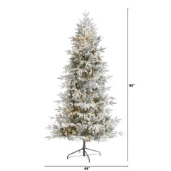 7.5’ Flocked Manchester Spruce Artificial Christmas Tree With 450 Lights And 949 Bendable Branches -Artificial Flowers Sale artificial 75 flocked manchester spruce artificial christmas tree with 450 lights and 949 bendable branches nearly natural 996882