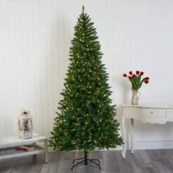 7.5’ Green Valley Fir Artificial Christmas Tree With 500 Clear LED Lights 15 7.5’ Green Valley Fir Artificial Christmas Tree With 500 Clear LED Lights -Artificial Flowers Sale artificial 75 green valley fir artificial christmas tree with 500 clear led lights nearly natural 596826