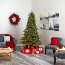 7.5' New Hampshire Spruce Artificial Christmas Tree With 650 Warm White Lights And 1462 Bendable Branches -Artificial Flowers Sale artificial 75 new hampshire spruce artificial christmas tree with 650 warm white lights and 1462 bendable branches nearly natural 176243