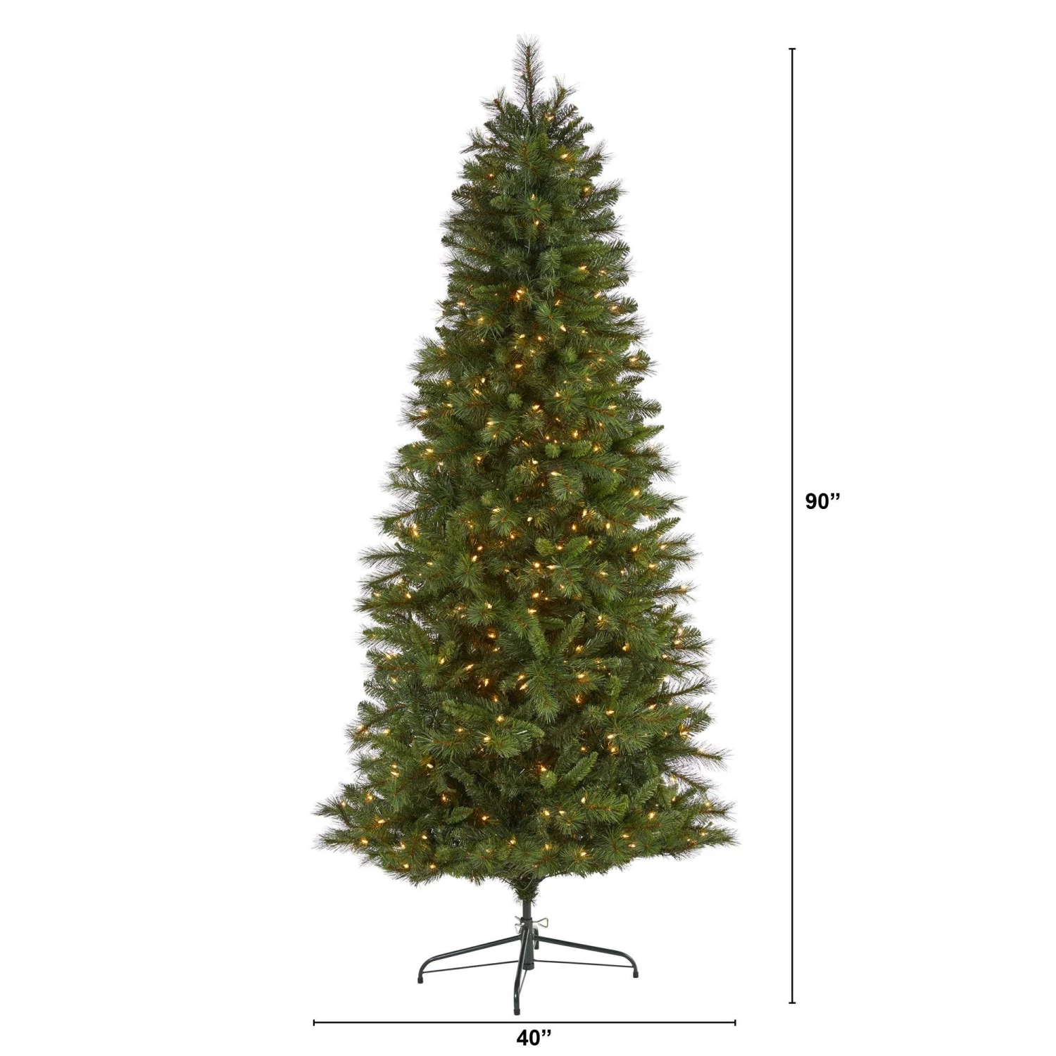 7.5’ Slim West Virginia Mountain Pine Artificial Christmas Tree With 450 Clear Lights And 967 Bendable Branches 4 7.5’ Slim West Virginia Mountain Pine Artificial Christmas Tree With 450 Clear Lights And 967 Bendable Branches - Image 2