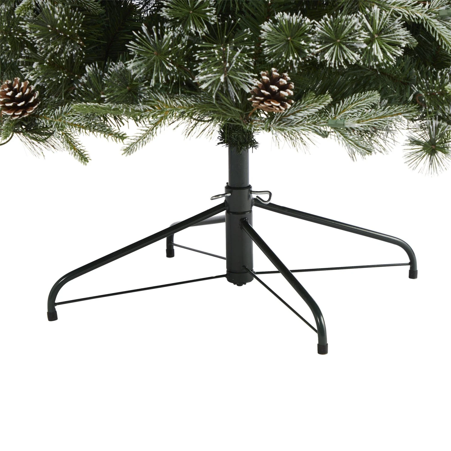 7.5’ Snowed Tipped Clermont Mixed Pine Artificial Christmas Tree With 600 Clear LED Lights, Pine Cones And 1784 Bendable Branches 6 7.5’ Snowed Tipped Clermont Mixed Pine Artificial Christmas Tree With 600 Clear LED Lights, Pine Cones And 1784 Bendable Branches - Image 4