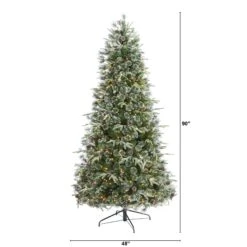 7.5’ Snowed Tipped Clermont Mixed Pine Artificial Christmas Tree With 600 Clear LED Lights, Pine Cones And 1784 Bendable Branches 12 7.5’ Snowed Tipped Clermont Mixed Pine Artificial Christmas Tree With 600 Clear LED Lights, Pine Cones And 1784 Bendable Branches -Artificial Flowers Sale artificial 75 snowed tipped clermont mixed pine artificial christmas tree with 600 clear led lights pine con nearly natural 765408