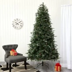 7.5’ Snowed Tipped Clermont Mixed Pine Artificial Christmas Tree With 600 Clear LED Lights, Pine Cones And 1784 Bendable Branches 17 7.5’ Snowed Tipped Clermont Mixed Pine Artificial Christmas Tree With 600 Clear LED Lights, Pine Cones And 1784 Bendable Branches -Artificial Flowers Sale artificial 75 snowed tipped clermont mixed pine artificial christmas tree with 600 clear led lights pine cones and 1784 bendable branches nearly natural 666803