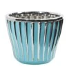 7.5” Turquoise Vase With Silver Trimming -Artificial Flowers Sale artificial 75 turquoise vase with silver trimming nearly natural 721507