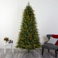 7.5’ Vancouver Fir “Natural Look” Artificial Christmas Tree With 600 Clear LED Lights And 2942 Bendable Branches -Artificial Flowers Sale artificial 75 vancouver fir natural look artificial christmas tree with 600 clear led lights and 2942 bendable branches nearly natural 219954