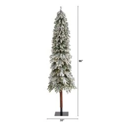 8’ Flocked Grand Alpine Artificial Christmas Tree With 500 Lights And 1051 Branches On Natural Trunk -Artificial Flowers Sale artificial 8 flocked grand alpine artificial christmas tree with 500 lights and 1051 branches on natural trunk nearly natural 833333