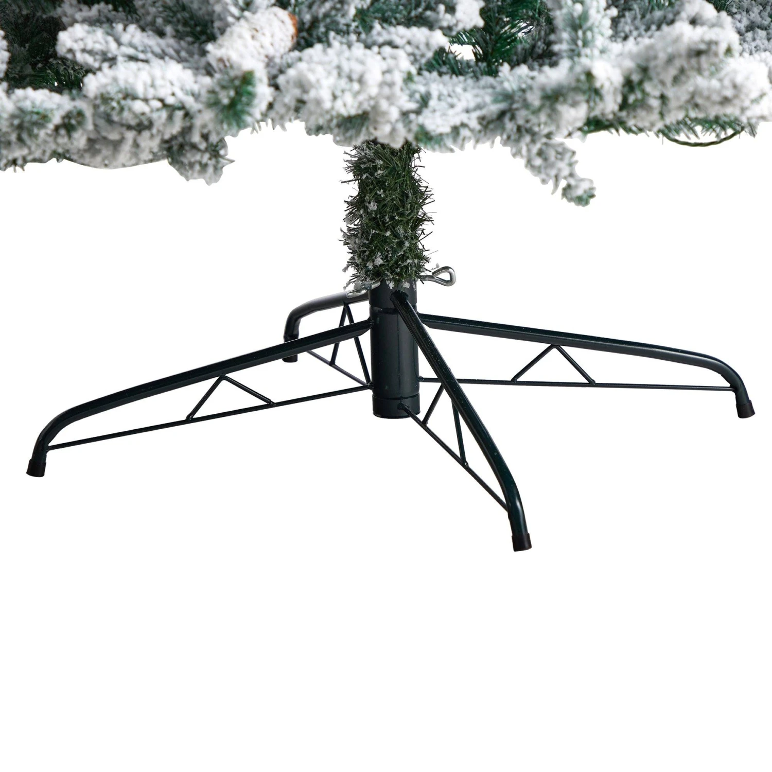 8’ Flocked Livingston Fir Artificial Christmas Tree With Pine Cones And 500 Clear Warm LED Lights 8 8’ Flocked Livingston Fir Artificial Christmas Tree With Pine Cones And 500 Clear Warm LED Lights - Image 6