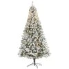 8' Flocked Rock Springs Spruce Artificial Christmas Tree With 500 Clear LED Lights And 1186 Bendbable Branches -Artificial Flowers Sale artificial 8 flocked rock springs spruce artificial christmas tree with 500 clear led lights and 1186 bendbabl nearly natural 887416