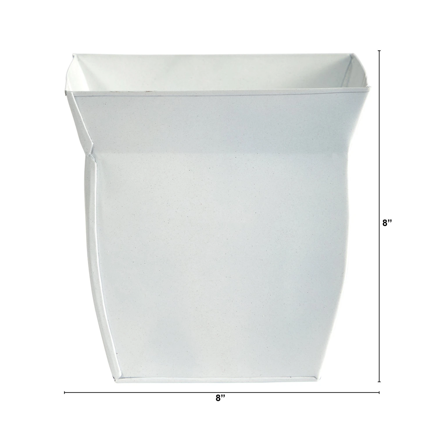 8” Fluted Metal Square Planter 7 8” Fluted Metal Square Planter - Image 5