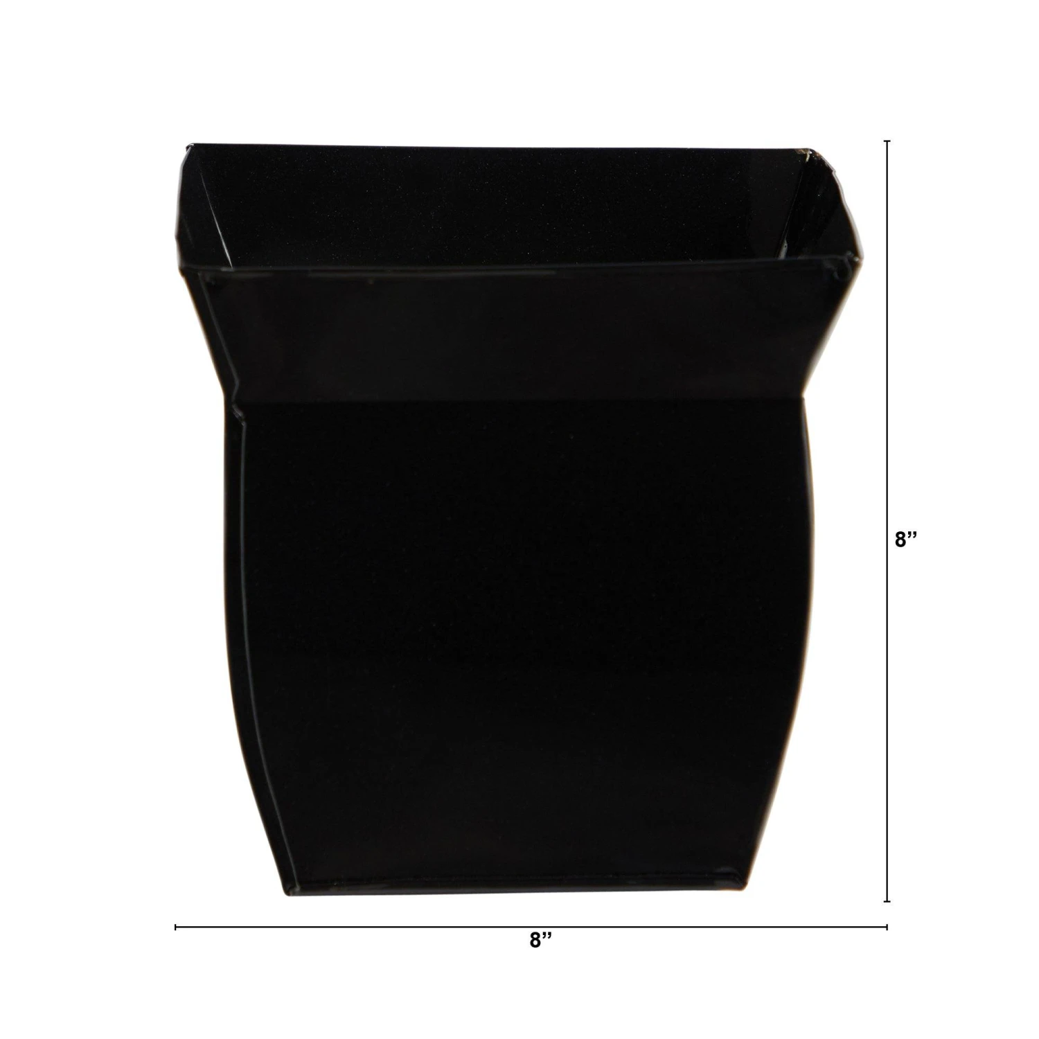 8” Fluted Metal Square Planter 4 8” Fluted Metal Square Planter - Image 2