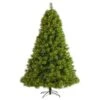 8’ Green Scotch Pine Artificial Christmas Tree With 600 Clear LED Lights -Artificial Flowers Sale artificial 8 green scotch pine artificial christmas tree with 600 clear led lights nearly natural 575949
