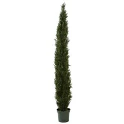 8' Mini Cedar Pine Tree W/4249 Tips In 12” Pot (Two Tone Green)